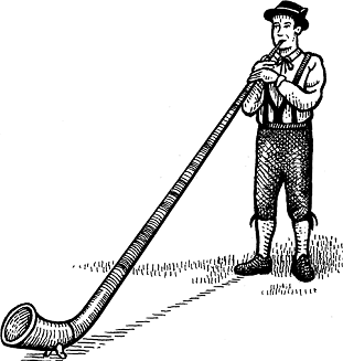 Illustration of alpenhorn
