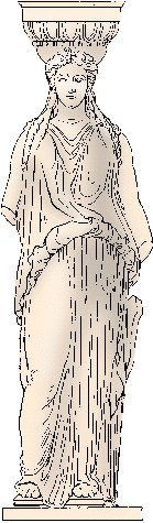 Illustration of caryatid