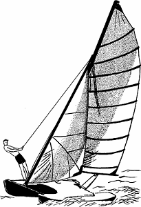 Illustration of catamaran