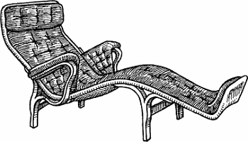 Illustration of chaise longue