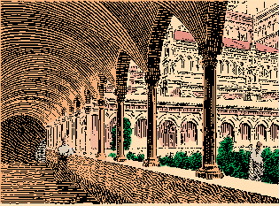 Illustration of cloister