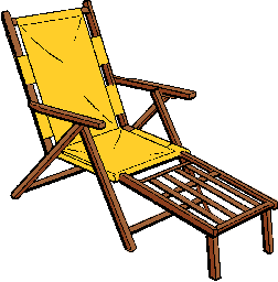 Illustration of deck chair