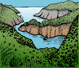 Illustration of fjord