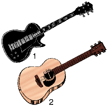 Illustration of guitar