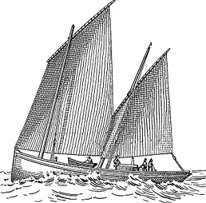 Illustration of lugger