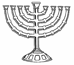 Illustration of menorah