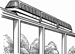 Illustration of monorail