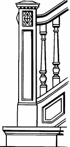 Illustration of newel