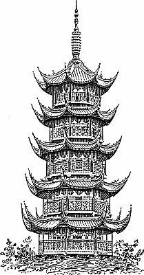 Illustration of pagoda