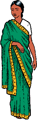 Illustration of sari