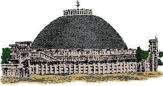 Illustration of stupa