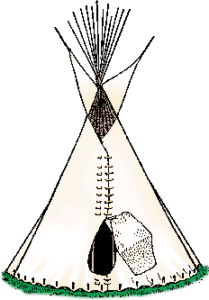 Illustration of tepee