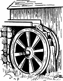 Illustration of waterwheel